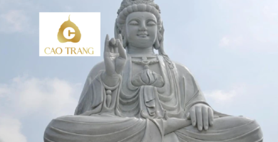 Tượng Quan Âm Ngồi Bằng Đá