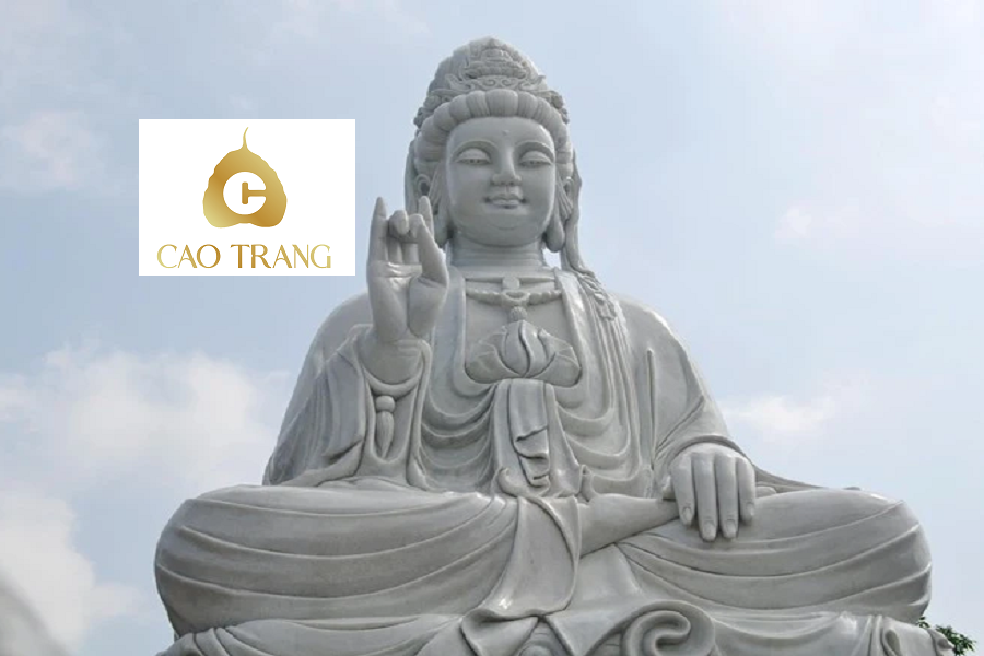 Tượng Quan Âm Ngồi Bằng Đá