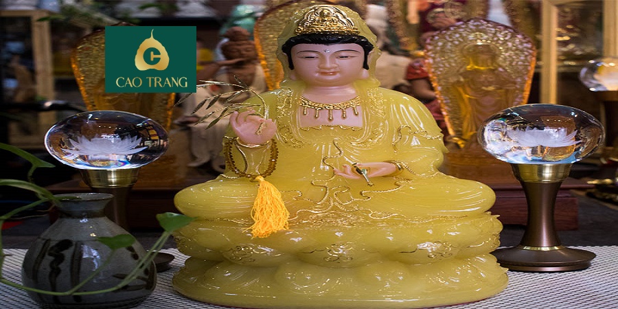 Tượng Quan Âm Bằng Đá Thạch Anh