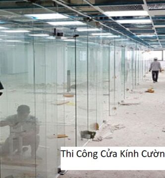 Thi công cửa kính cường lực