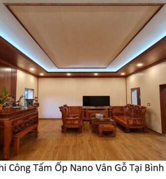 Thi công tấm Ốp nano vân gỗ tại bình dương