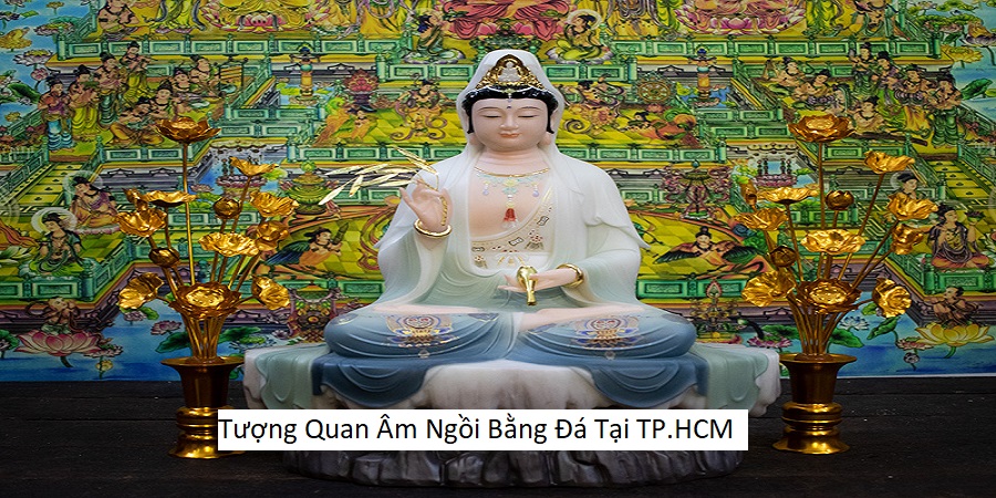 Tượng Quan Âm Ngồi Bằng Đá Tại TP.HCM